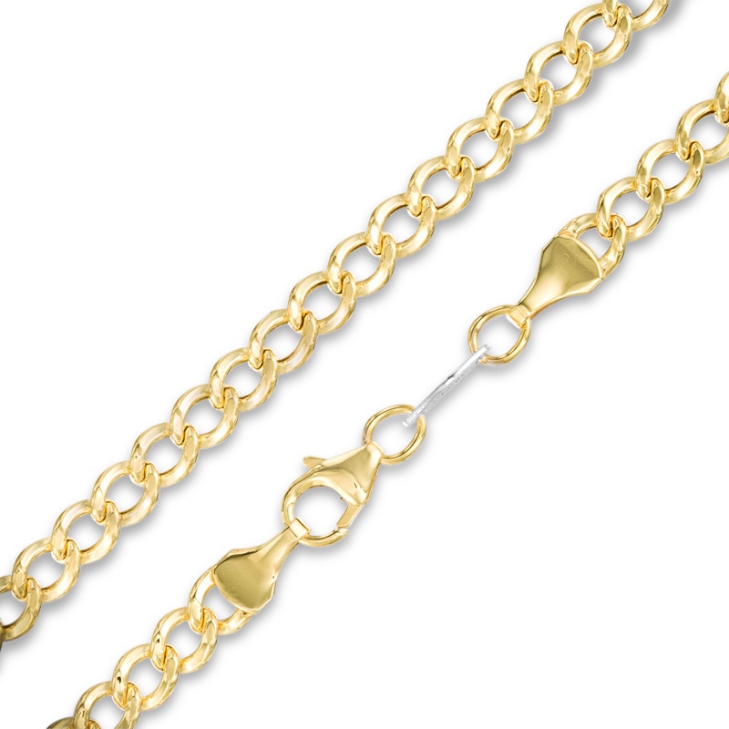 Main Image 1 of 4.1mm Curb Chain Necklace in 10K Gold Bonded Semi-Solid Sterling Silver - 24"