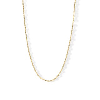 10K Solid Gold Hammered Forzentina Chain - 18"