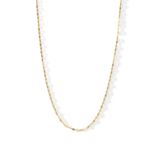 10K Solid Gold Hammered Forzentina Chain - 18"