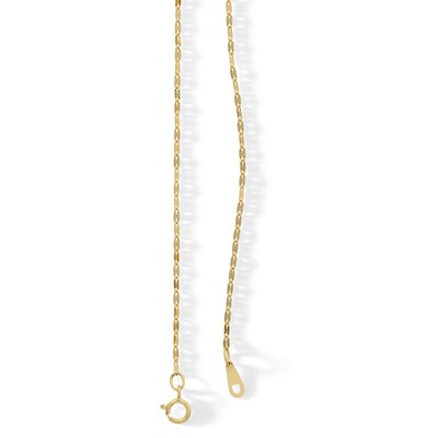 10K Solid Gold Hammered Forzentina Chain - 18"