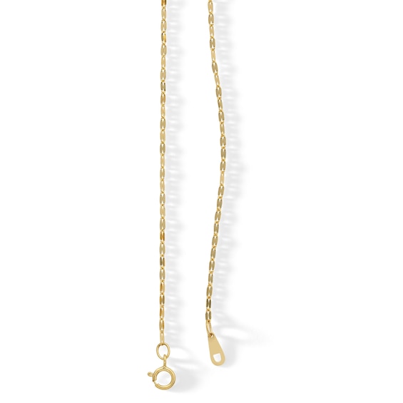 10K Solid Gold Hammered Forzentina Chain - 18"