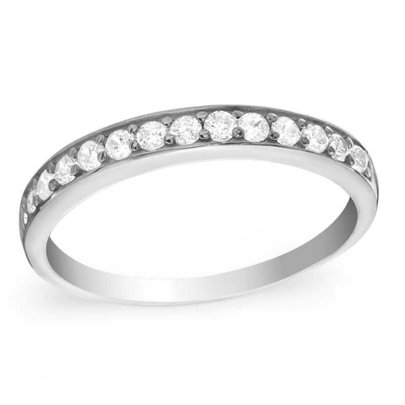 Cubic Zirconia Band in Sterling Silver - Size 9