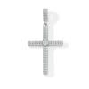 Thumbnail Image 0 of Cubic Zirconia Cross Necklace Charm in Sterling Silver