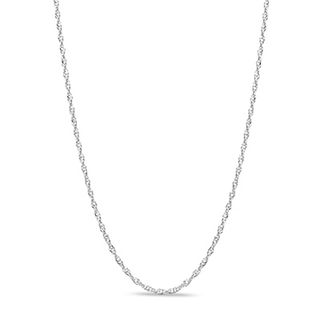 Made in Italy 025 Gauge Singapore Chain Necklace in Sterling Silver - 18"
