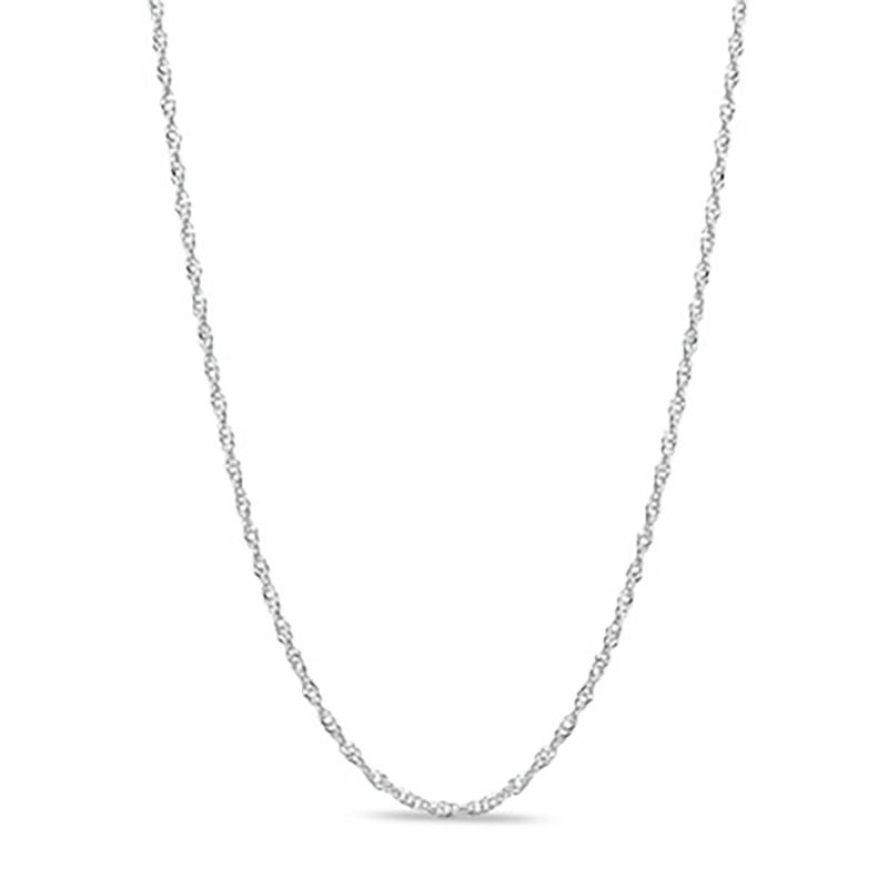 Main Image 1 of Made in Italy 025 Gauge Singapore Chain Necklace in Sterling Silver - 18"