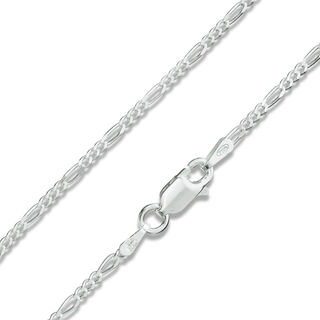 Made in Italy 050 Gauge Figaro Chain Necklace in Sterling Silver - 22"