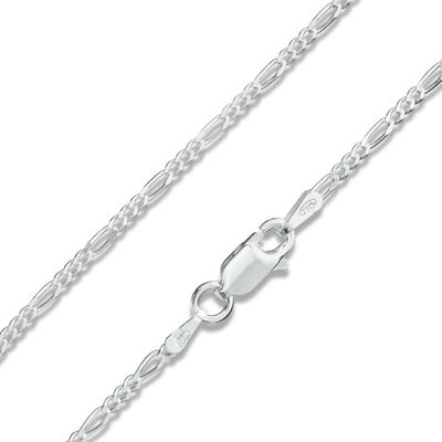 Made in Italy 050 Gauge Figaro Chain Necklace in Sterling Silver - 22"