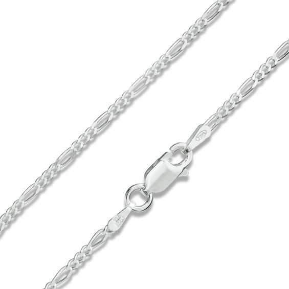 Made in Italy 050 Gauge Figaro Chain Necklace in Sterling Silver - 22"