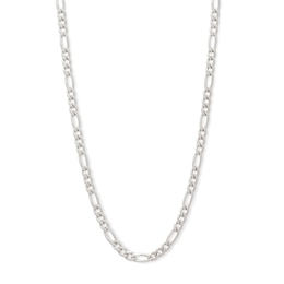 Made in Italy 100 Gauge Figaro Chain Necklace in Sterling Silver - 24&quot;