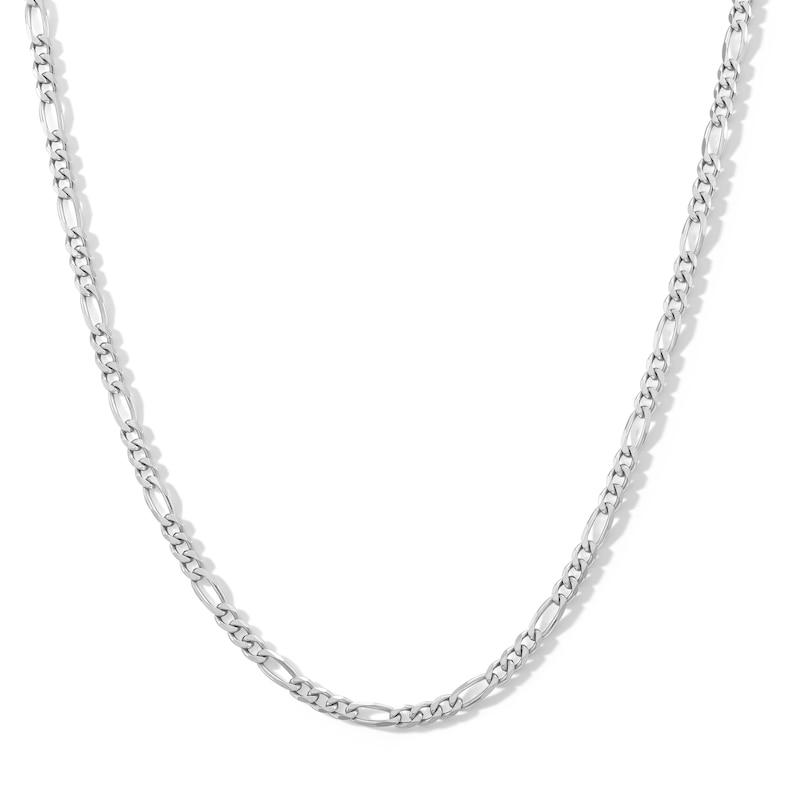 Main Image 1 of Sterling Silver Figaro Chain Made in Italy - 24"