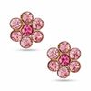 Thumbnail Image 1 of Child's Lavender Crystal Flower Stud Earrings in Sterling Silver