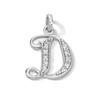 Thumbnail Image 1 of Cubic Zirconia Calligraphy Initial "D" Charm in Sterling Silver