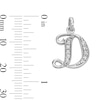 Thumbnail Image 3 of Cubic Zirconia Calligraphy Initial "D" Charm in Sterling Silver
