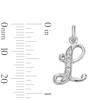 Thumbnail Image 2 of Cubic Zirconia Calligraphy Initial "L" Charm in Sterling Silver