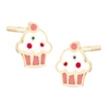 Thumbnail Image 1 of Child's Red Enamel Cupcake Stud Earrings in 10K Gold