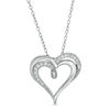 Thumbnail Image 1 of Cubic Zirconia Curly Heart Pendant in Sterling Silver