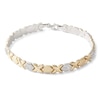 Thumbnail Image 0 of Crystal Stampato Bracelet in 10K Gold Bonded Sterling Silver - 7.25"