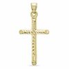 Thumbnail Image 0 of Medium Diamond-Cut Cross Charm in 10K Stamp Hollow Gold