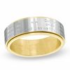 Lord's Prayer Spinner Band in Two-Tone Stainless Steel - Size 10.5