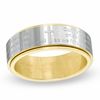 Thumbnail Image 0 of Lord's Prayer Spinner Band in Two-Tone Stainless Steel - Size 10.5