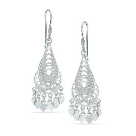 Chandelier Dangle Drop Earrings in Sterling Silver