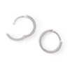 Thumbnail Image 1 of Black Cubic Zirconia Huggie Hoop Earrings in Sterling Silver with Black Rhodium