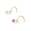 Thumbnail Image 0 of 14K Semi-Solid Gold CZ Screw Nose Stud Set - 22G