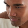 Thumbnail Image 2 of 14K Solid Gold CZ White and Purple L-Shaped Nose Stud Set - 22G
