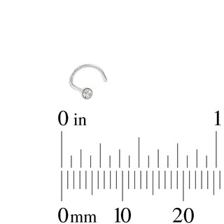 Solid Stainless Steel CZ Nose Stud Set - 22G