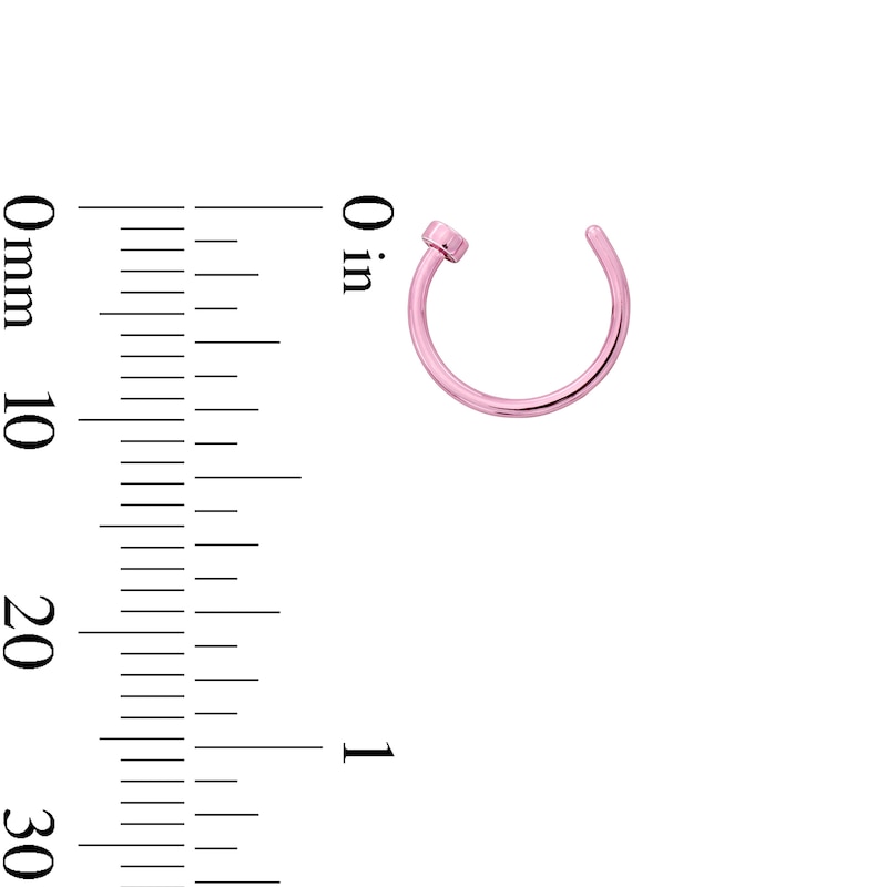 Main Image 4 of Solid Stainless Steel Multi-Color Nose Ring Set - 22G