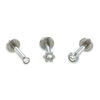 Thumbnail Image 0 of 016 Gauge Crystal Labret Set in Stainless Steel