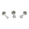 Thumbnail Image 1 of 016 Gauge Crystal Labret Set in Stainless Steel