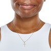 Thumbnail Image 3 of 10K Gold CZ Cross Necklace Charm
