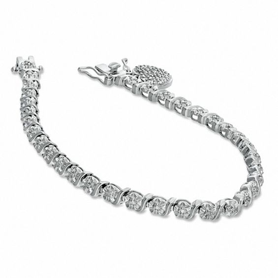 Diamond Accent Heart Necklace, Bracelet, Ring and Earrings Set in Bronze with Sterling Silver Plate