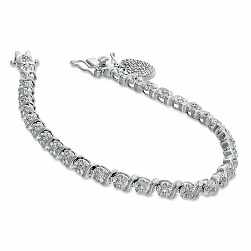 Main Image 3 of Diamond Accent Heart Necklace, Bracelet, Ring and Earrings Set in Bronze with Sterling Silver Plate