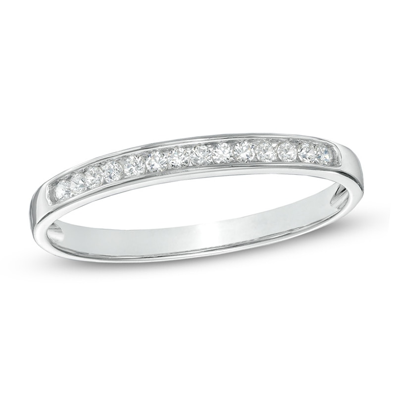 1/10 CT. T.W. Diamond Anniversary Band in 10K White Gold