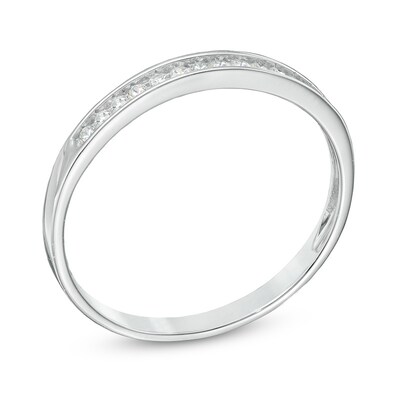 1/10 CT. T.W. Diamond Anniversary Band in 10K White Gold