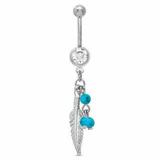 014 Gauge Dream Catcher Belly Button Ring in Stainless Steel