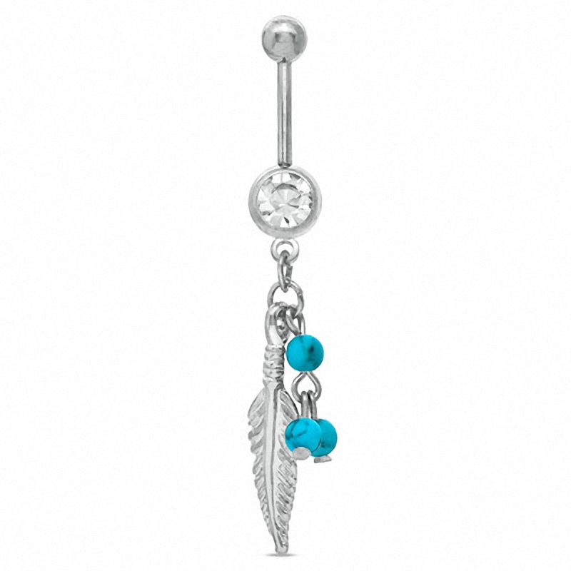 014 Gauge Dream Catcher Belly Button Ring in Stainless Steel