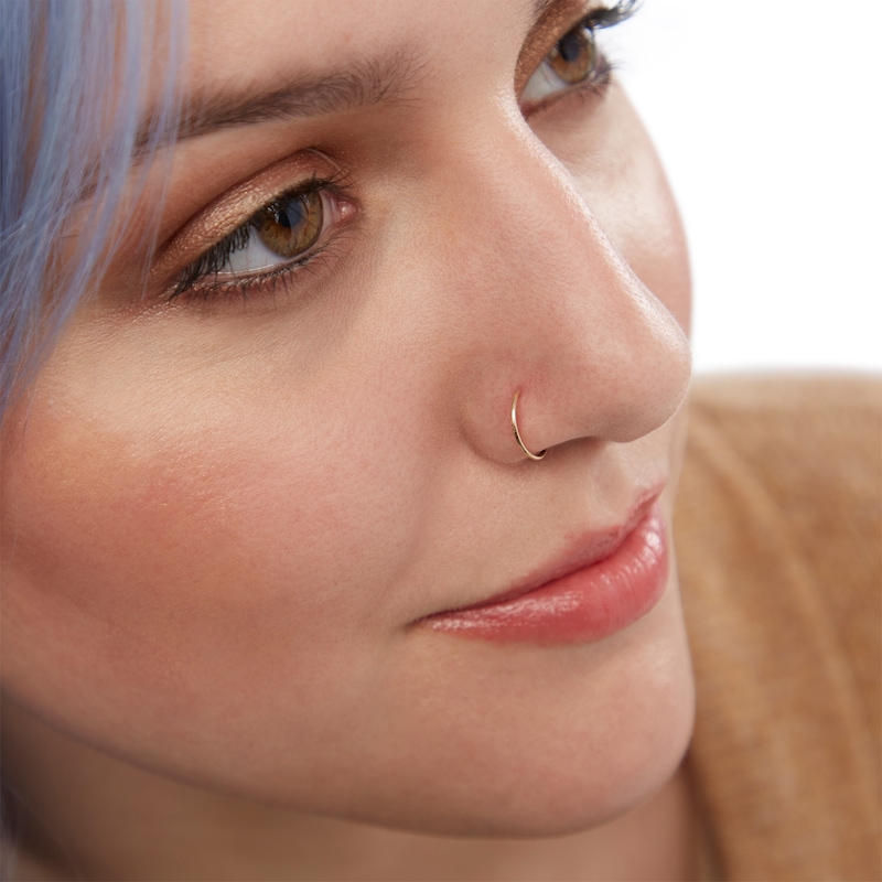 Main Image 3 of 14K Gold Nose Ring - 20G 5/16"