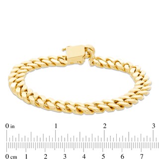 RM®  7mm Cuban Link Chain Bracelet in Brass with 14K Gold Plate - 8.5"