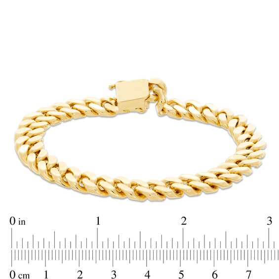 RM®  7mm Cuban Link Chain Bracelet in Brass with 14K Gold Plate - 8.5"