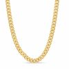 Thumbnail Image 1 of Brass with 14K Gold Plate 8mm Cuban Link Chain Necklace - 30"