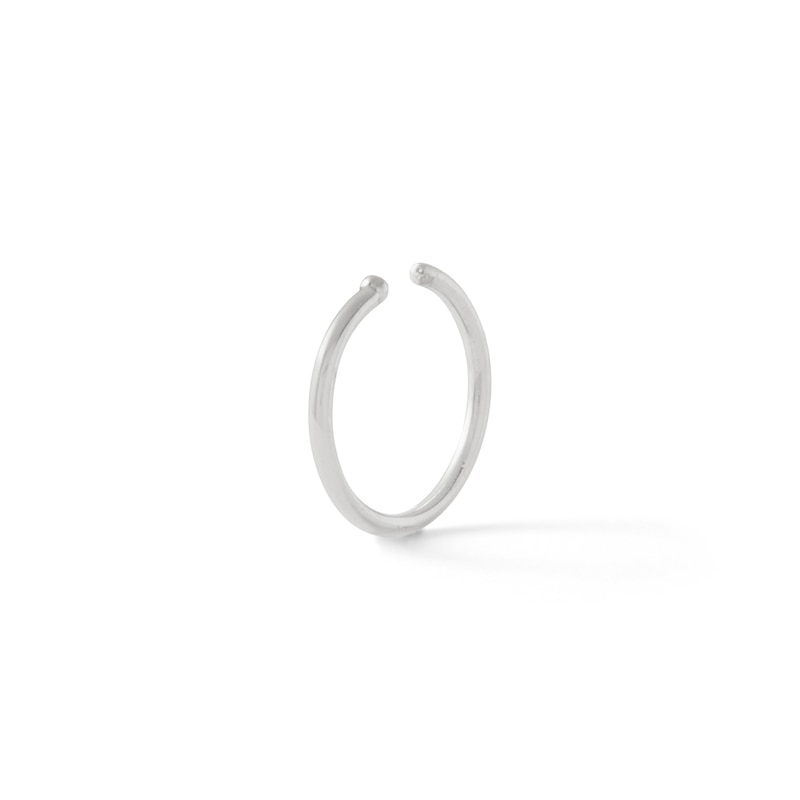 Main Image 1 of 14K Solid White Gold Nose Ring - 20G 5/16"