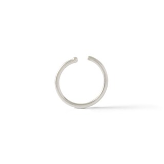 14K Solid White Gold Nose Ring - 20G 5/16"
