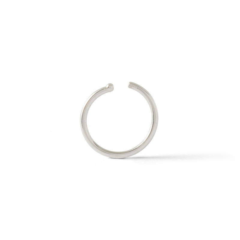 Main Image 2 of 14K Solid White Gold Nose Ring - 20G 5/16"