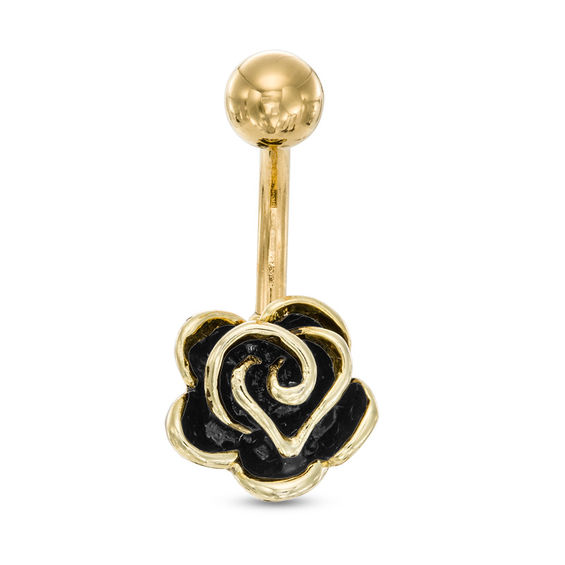 Yellow belly button piercing sale