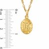 Thumbnail Image 2 of Oval Our Lady of Guadalupe Oval Pendant in Brass with 14K Gold Plate - 24"