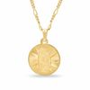 Thumbnail Image 1 of Our Lady of Guadalupe Round Pendant in Brass with 14K Gold Plate - 24"