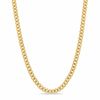 Thumbnail Image 1 of Brass with 14K Gold Plate 4mm Cuban Link Chain Necklace - 24"
